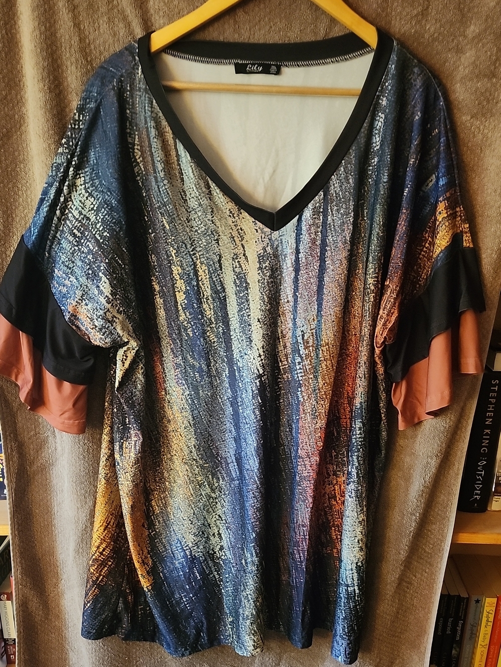 Lily Multicolor V-Neck Women's Top
